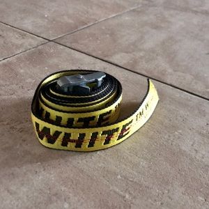 Off White Yellow Industrial Belt